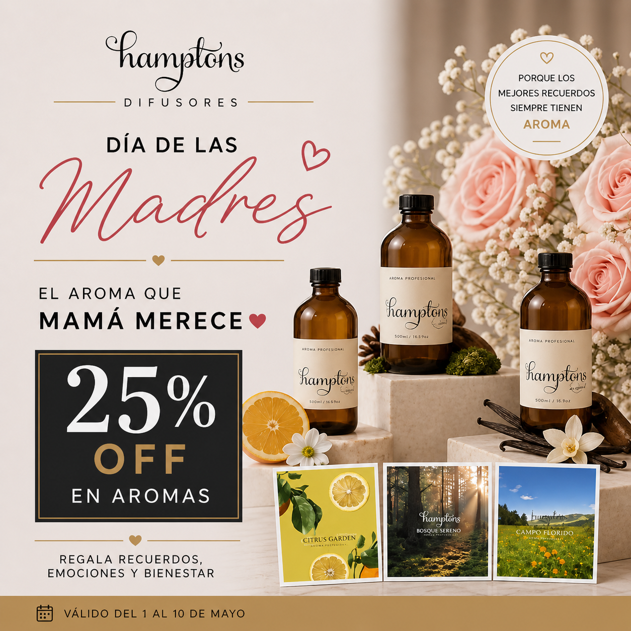 Descuento Aromas 25% (se aplica en carrito)